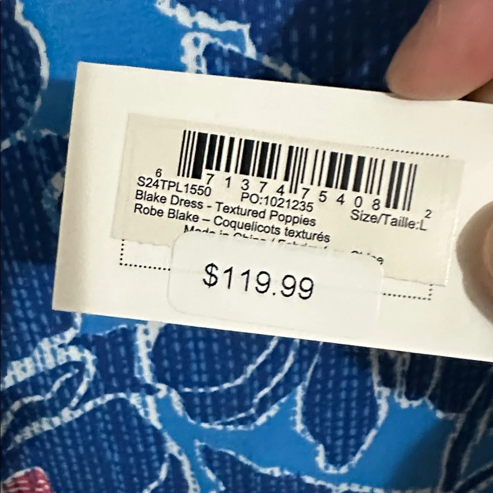 Sz L🇨🇦⭐️NWT Hatley Blake Textured Peonies Maxi Dress PTP 21”+ Stretch - Picture 9 of 11